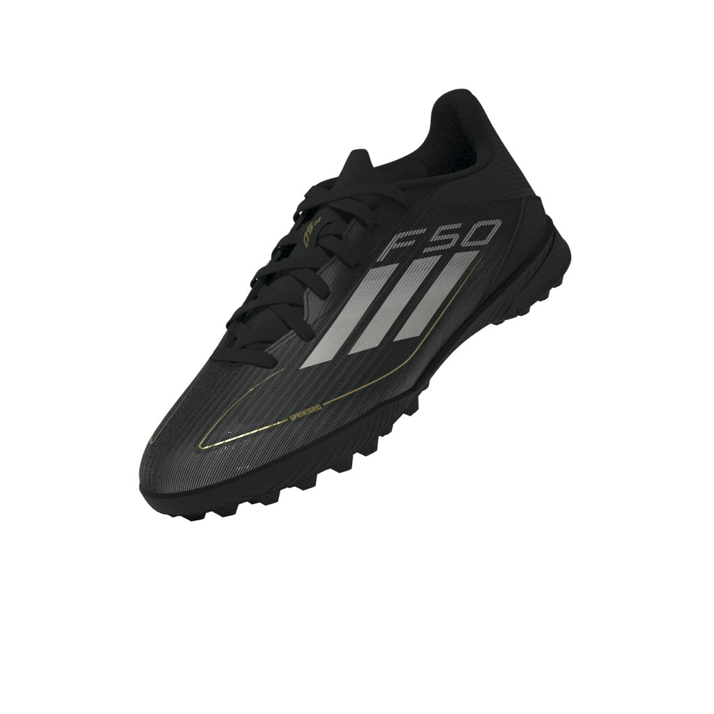 adidas F50 League TF Turf Junior- Cblack/Ironmt/Goldmt