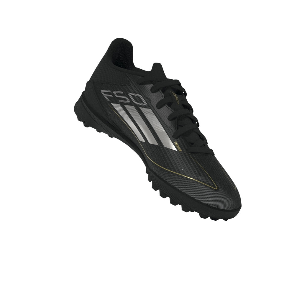 adidas F50 League TF Turf Junior- Cblack/Ironmt/Goldmt