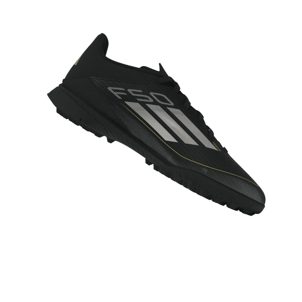 adidas F50 League TF Turf Junior- Cblack/Ironmt/Goldmt