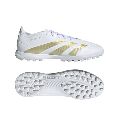 adidas Predator League TF Turf Soccer Cleat - White/ White/ Gold