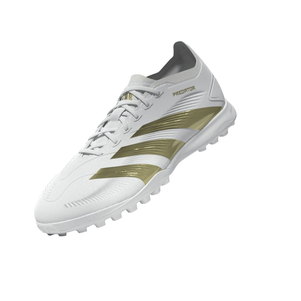 adidas Predator League TF Turf Soccer Cleat - White/ White/ Gold