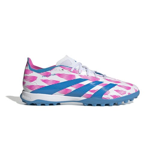 adidas Predator League TF Turf Soccer Shoes - White/Blue/Pink