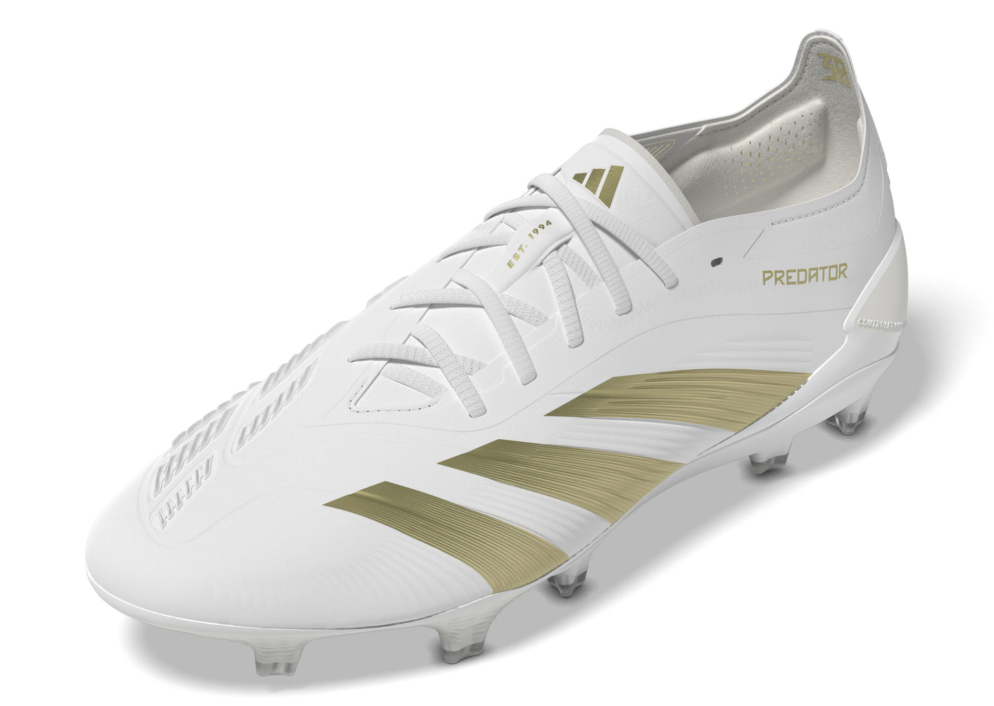 adidas Predator Elite FG Firm Ground - White/ White/ Gold