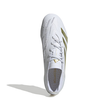 adidas Predator Elite FG Firm Ground - White/ White/ Gold