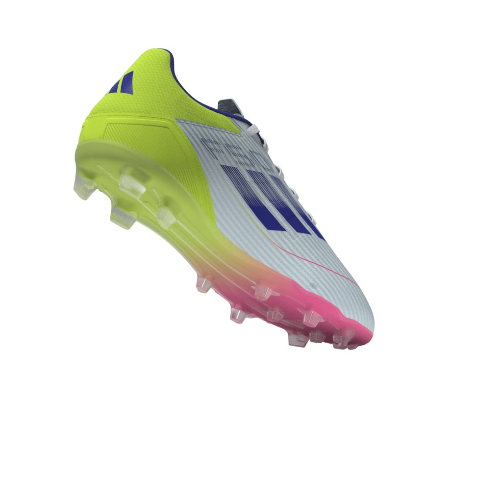 adidas F50 League Firm Ground Soccer Shoes- White/Blue/Tesoye