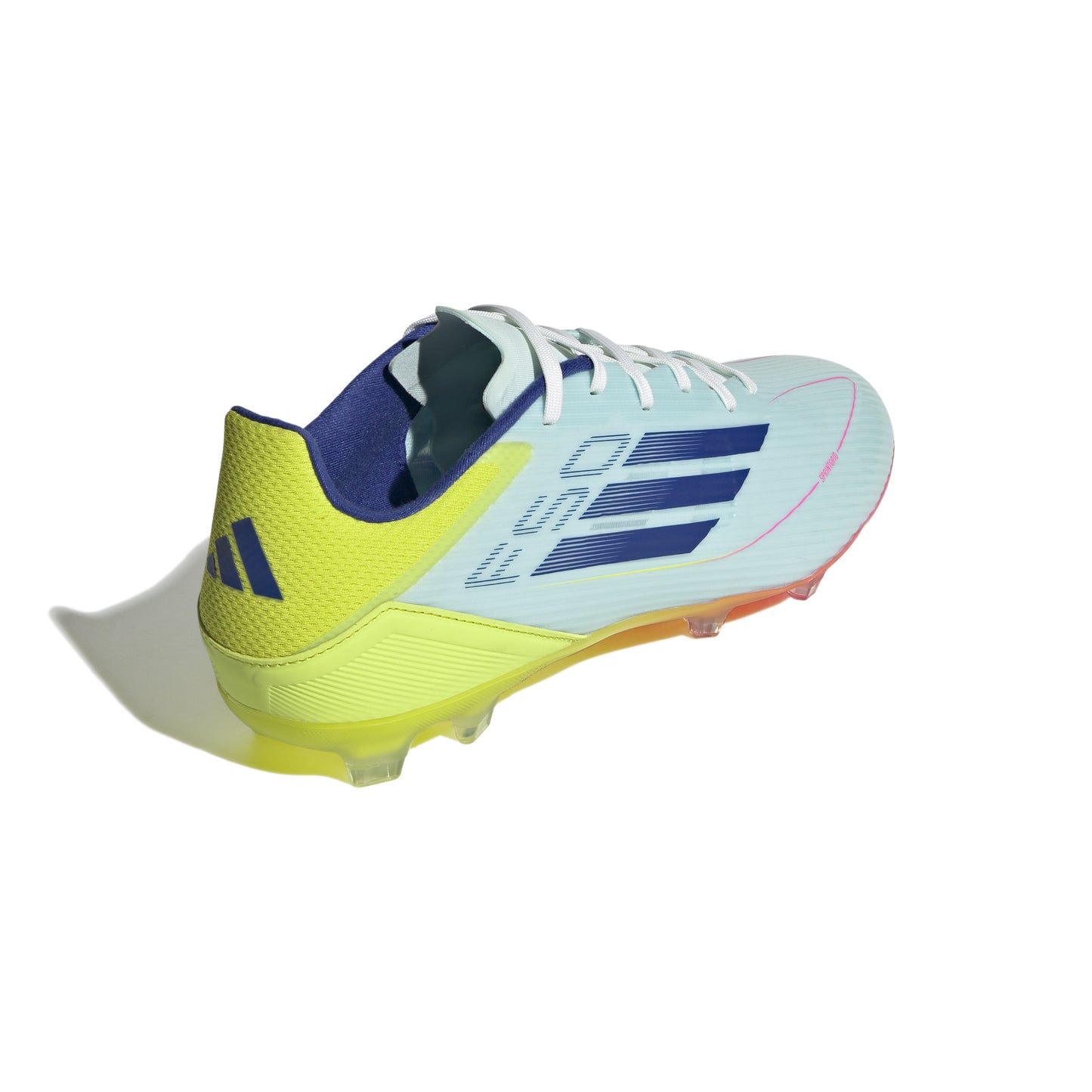 adidas F50 League Firm Ground Soccer Shoes- White/Blue/Tesoye