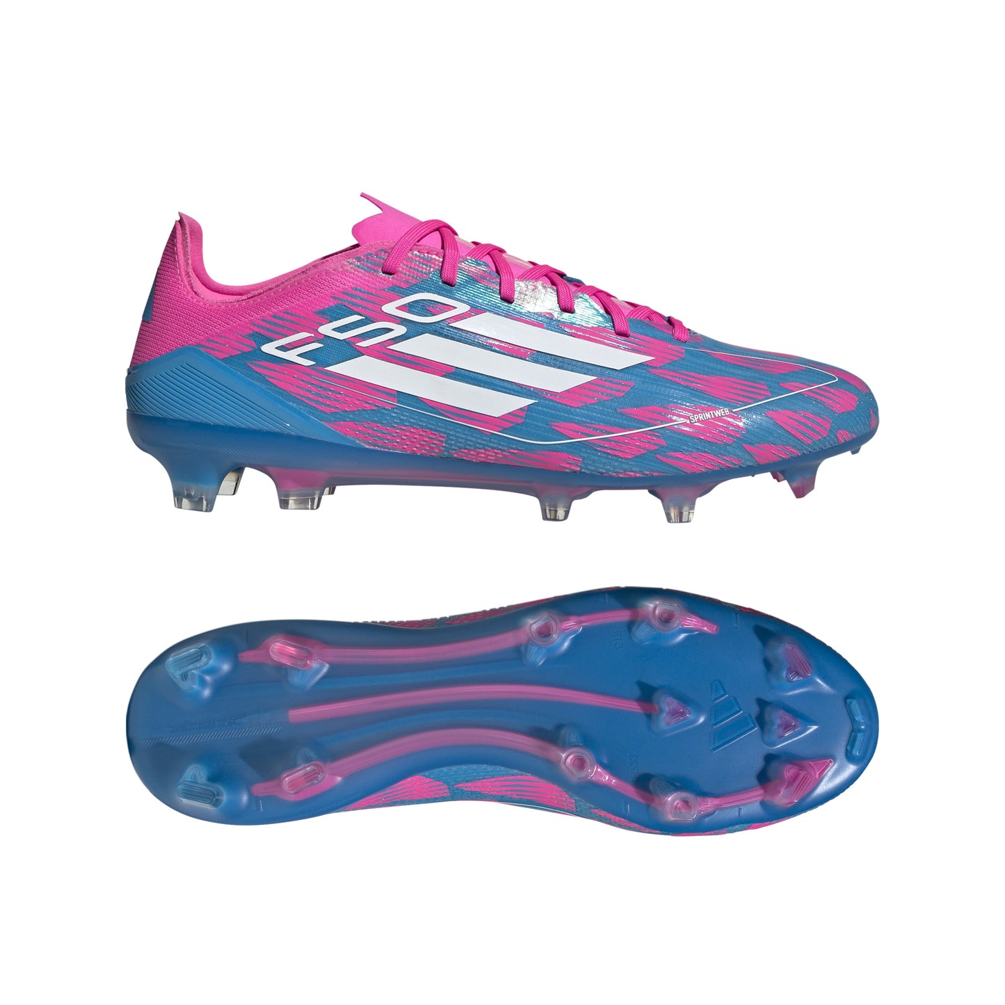 adidas F50 Pro FG Firm Ground - Solar Blue/ FTWhite/ Solar Pink