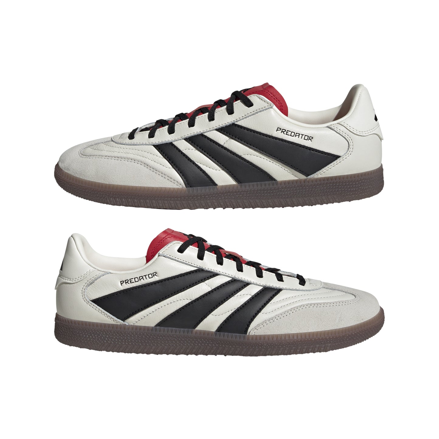 adidas Predator Freestyle Soccer Shoes - Off White/Core Black/Pure Ruby