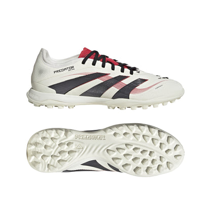 adidas Predator Pro TF Soccer Shoes - Off White/Core Black/Pure Ruby