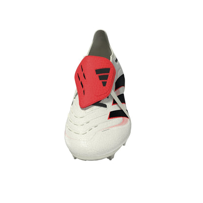 adidas Predator League Fold Tounge FG/MG Soccer Cleat - Off White/Core Black/Pure Ruby