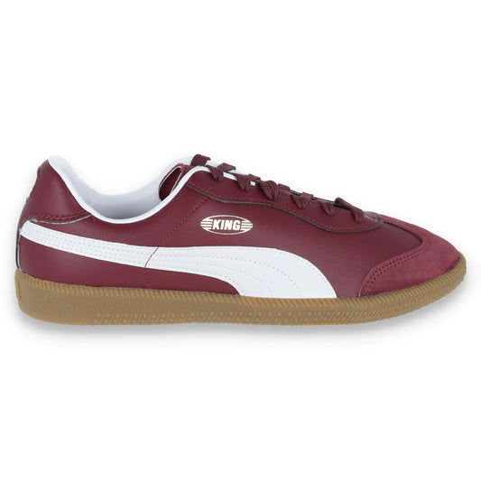 Puma King 21 IT Indoor Shoes Football Boots- Burgundy/White