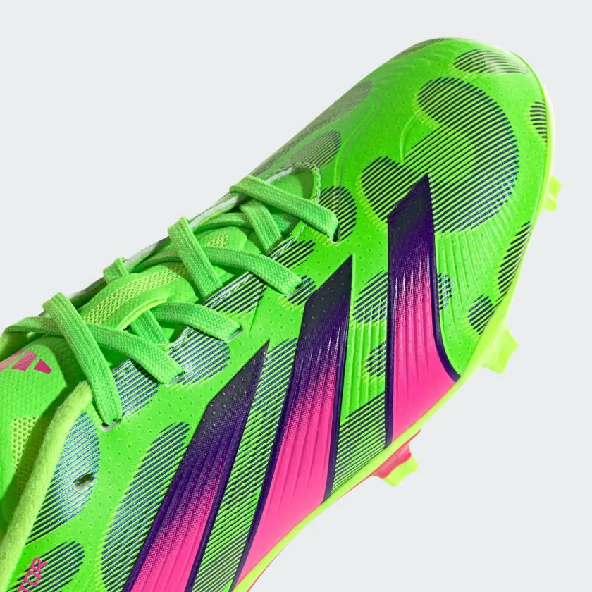 adidas Junior Predator League Low FG Firm Ground - Solar green/ Shock Pink/ Lucid Lemon