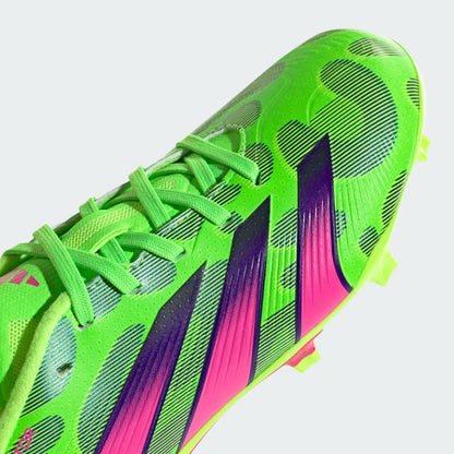 adidas Junior Predator League Low FG Firm Ground - Solar green/ Shock Pink/ Lucid Lemon