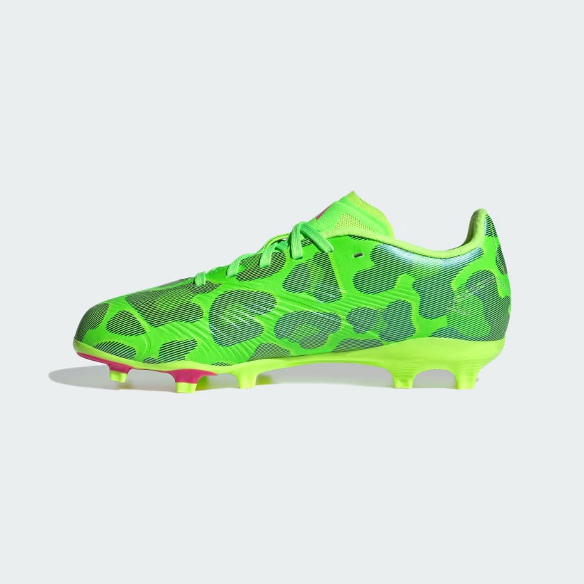 adidas Junior Predator League Low FG Firm Ground - Solar green/ Shock Pink/ Lucid Lemon