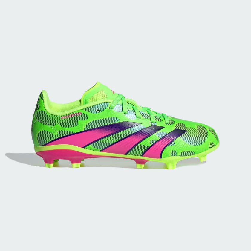 adidas Junior Predator League Low FG Firm Ground - Solar green/ Shock Pink/ Lucid Lemon