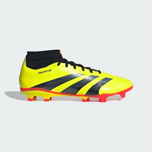 adidas Predator League Sock FG Firm Ground Soccer Shoes - Tesoye Black/ Solar Red