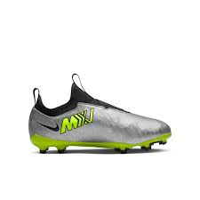 Nike Junior Zoom Vapor 15 Academy FG Firm Ground Shoes - Metalliac Silver/Volt- Black