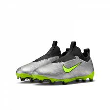 Nike Junior Zoom Vapor 15 Academy FG Firm Ground Shoes - Metalliac Silver/Volt- Black