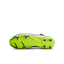 Nike Junior Zoom Vapor 15 Academy FG Firm Ground Shoes - Metalliac Silver/Volt- Black