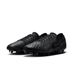 Nike Tiempo Legend 10 Elite FG Firm Ground Soccer Cleats - Black/Black deep jungle