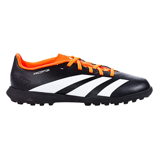 adidas Junior Predator League Turf Soccer Shoes - Core Black/Cloud White/ Solar Red