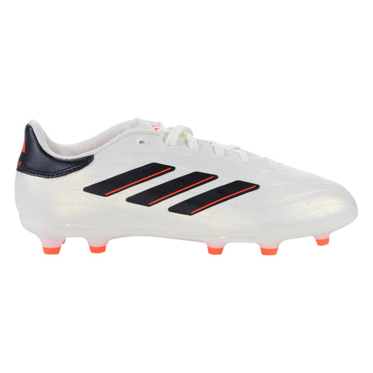 adidas Copa Pure 2 League FG Junior Firm Ground Soccer Cleat - Ivory/Core Black/Solar Red