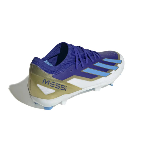 adidas X Crazyfast League MESSI Firm Ground Soccer Cleats - Lucblu/ Blubrs/ FTWwhht