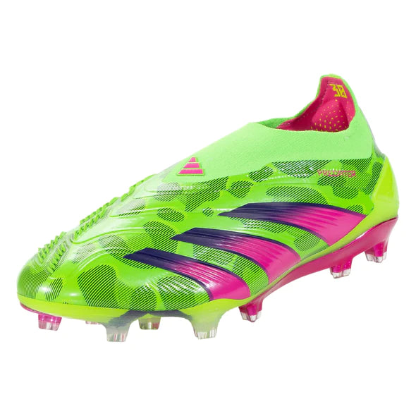 adidas Predator Elite FG Firm Ground Soccer Cleat - Solar Green/ Shock Pink/ Lucid Lemon